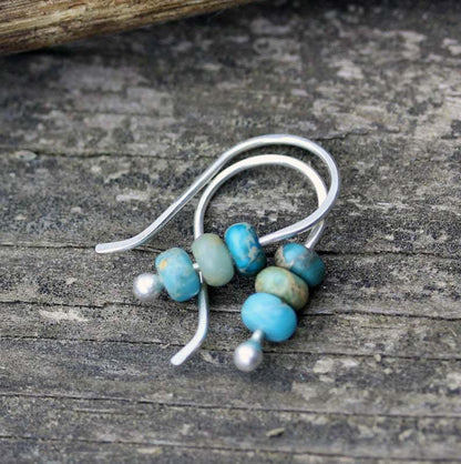 Boucles d'Oreilles Perles Turquoise