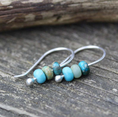 Boucles d'Oreilles Perles Turquoise