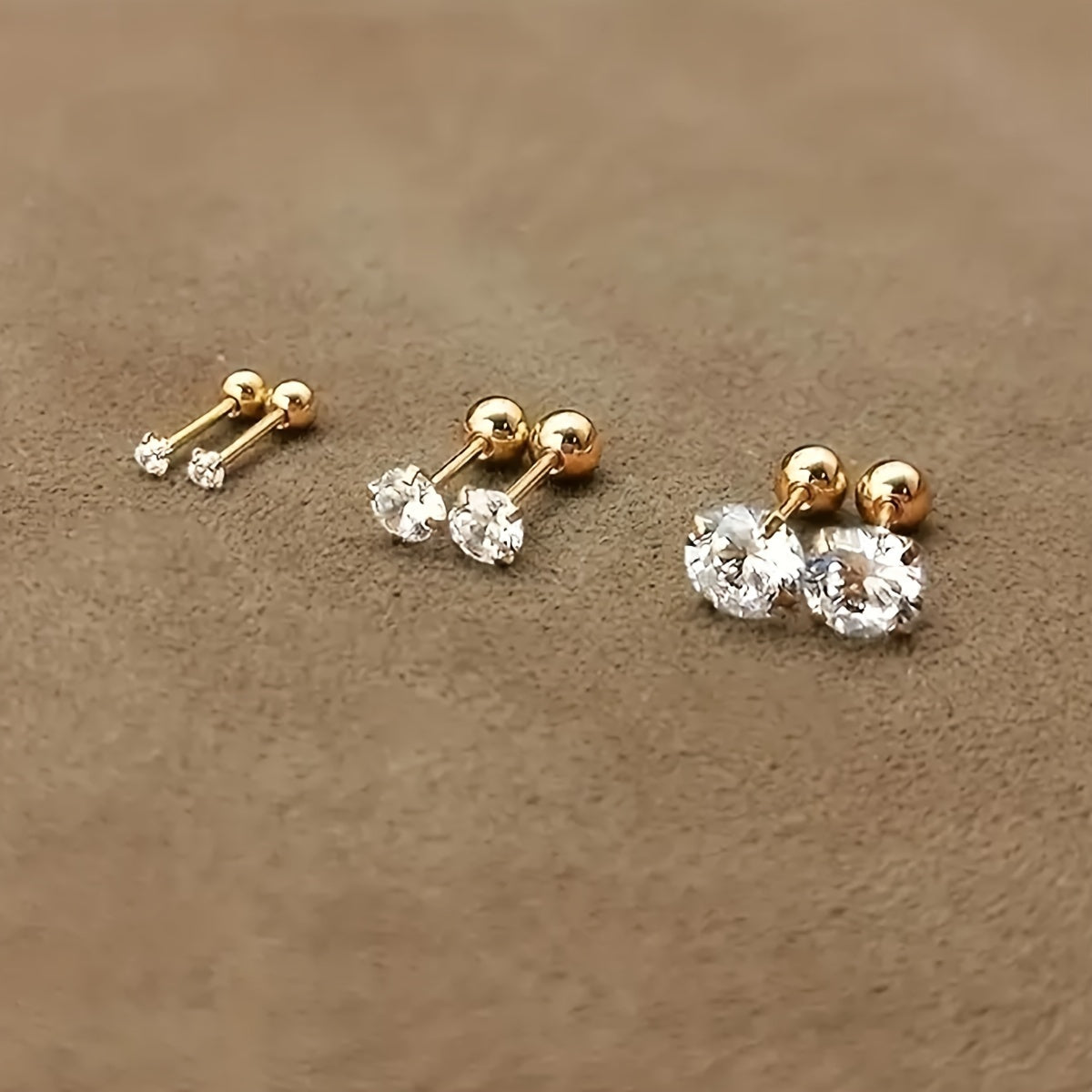 Ensemble de 3 paires de boucles d'oreilles élégantes