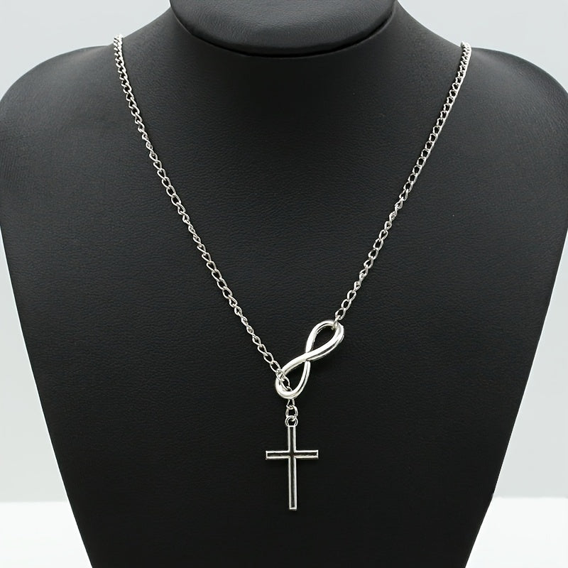 Fleuroux® | Collier Croix en Nombre de Chance 8 Fait Main