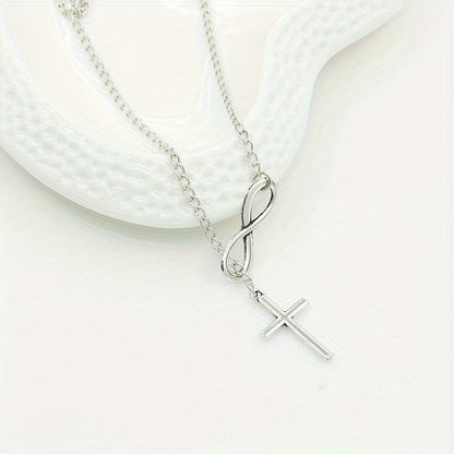 Fleuroux® | Collier Croix en Nombre de Chance 8 Fait Main