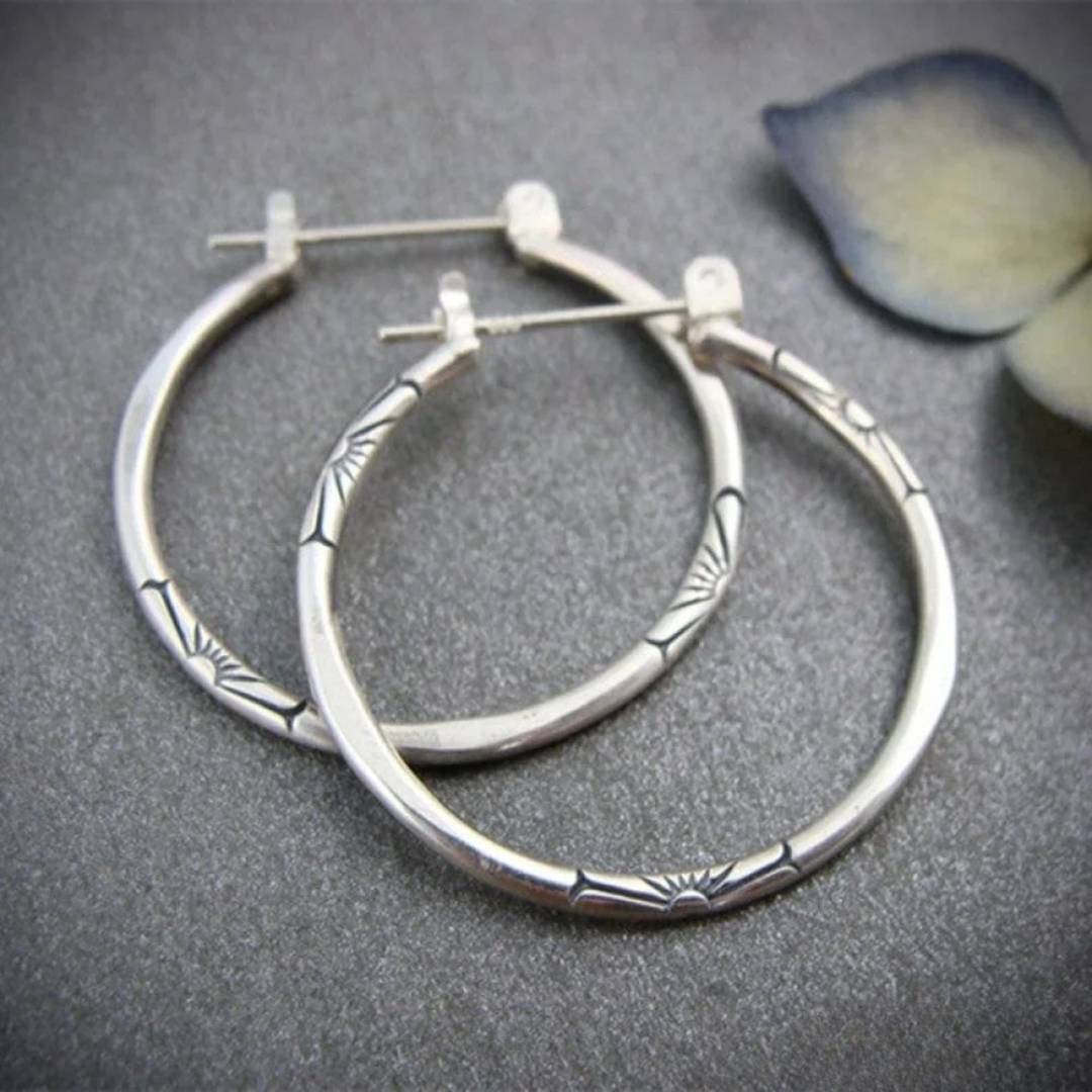 Boucles d'oreilles en argent classiques