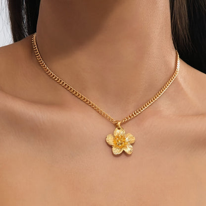 Fleuroux® | Collier de Fleurs en Or Fait Main