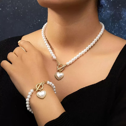 Fleuroux®| Ensemble de perles fait main avec pendentif en forme de cœur