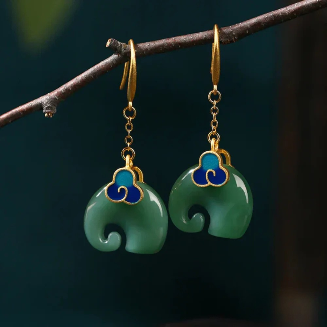 Boucles d'oreilles Élégantes Rétro Éléphant