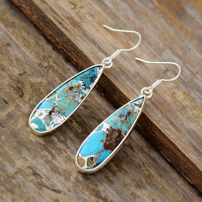 Boucles d'oreilles Chic en Jaspes Turquoise
