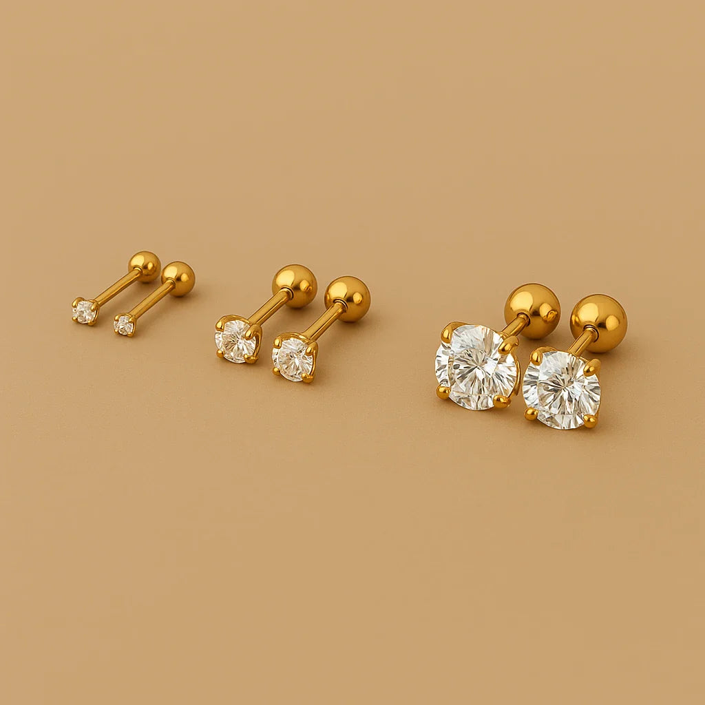 Ensemble de 3 paires de boucles d'oreilles élégantes