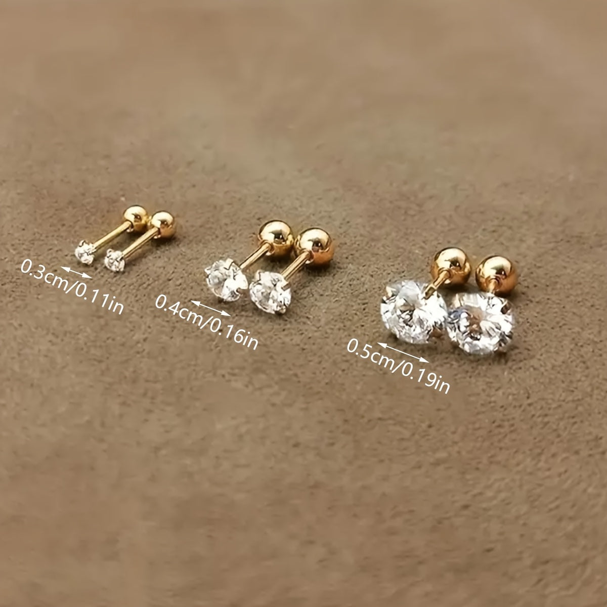Ensemble de 3 paires de boucles d'oreilles élégantes