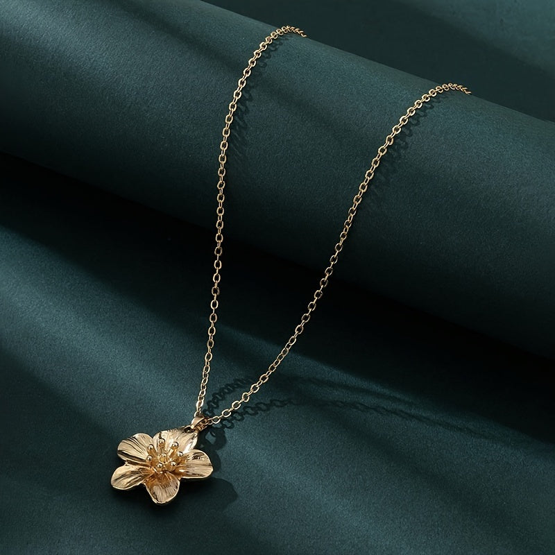 Fleuroux® | Collier de Fleurs en Or Fait Main