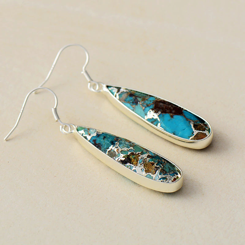 Boucles d'oreilles Chic en Jaspes Turquoise