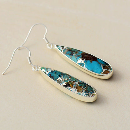 Boucles d'oreilles Chic en Jaspes Turquoise