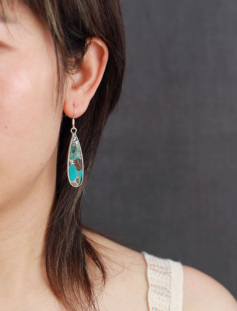 Boucles d'oreilles Chic en Jaspes Turquoise