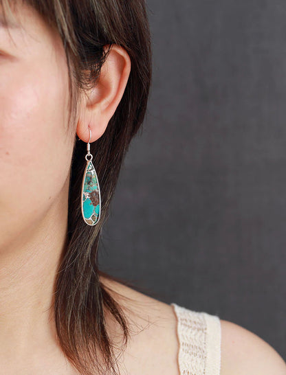Boucles d'oreilles Chic en Jaspes Turquoise