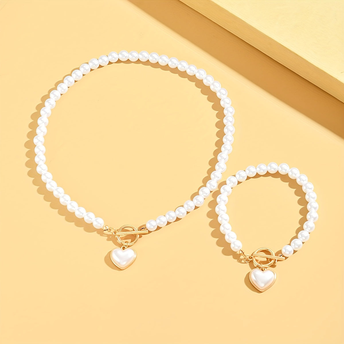 Fleuroux®| Ensemble de perles fait main avec pendentif en forme de cœur