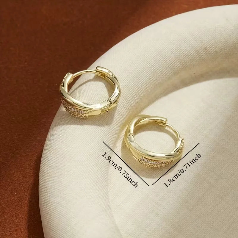 Klara – Boucles d'oreilles en style coréen pour femmes avec zirconia