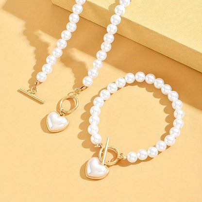 Fleuroux®| Ensemble de perles fait main avec pendentif en forme de cœur