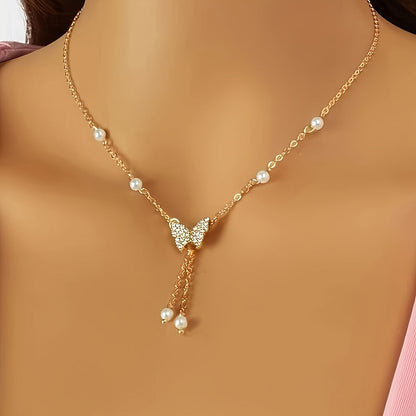 Fleuroux® | Collier en Papillon Fait Main avec Détails en Perles