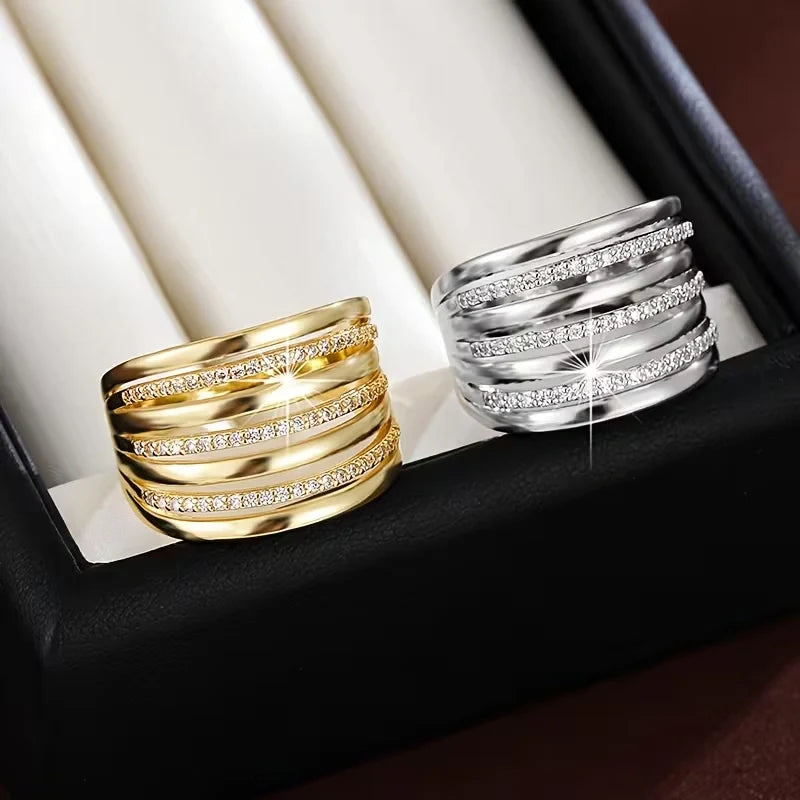 One – Bague Dames Multi-couche Minimaliste