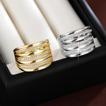 One – Bague Dames Multi-couche Minimaliste