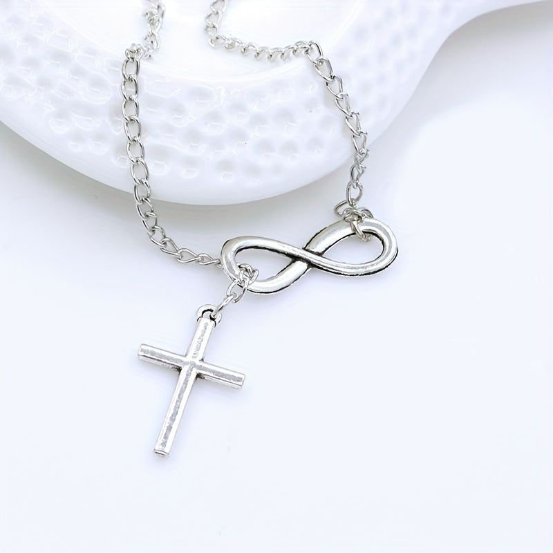 Fleuroux® | Collier Croix en Nombre de Chance 8 Fait Main