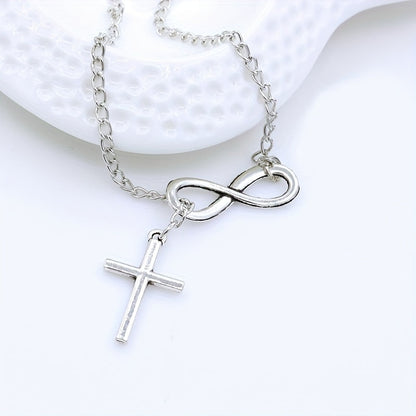 Fleuroux® | Collier Croix en Nombre de Chance 8 Fait Main