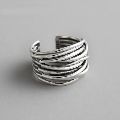 Bague argent ajustable