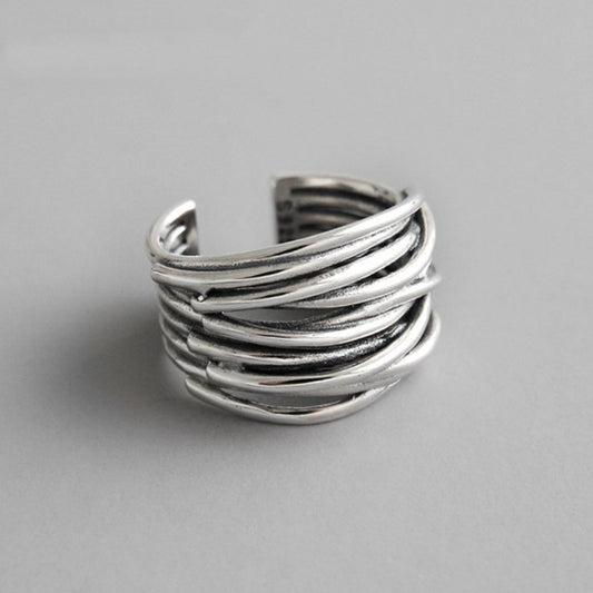 Bague argent ajustable