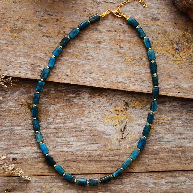 Collier Choker en Apatite Naturelle