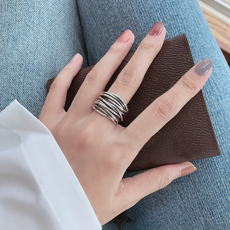 Bague argent ajustable
