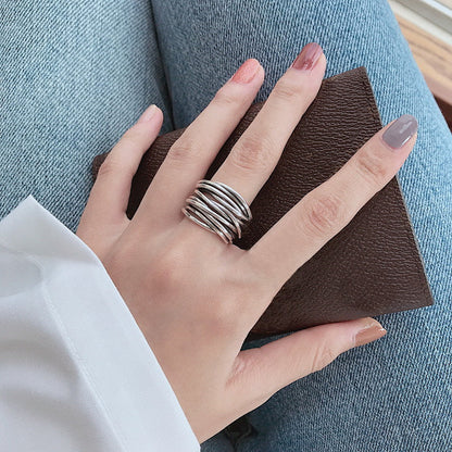 Bague argent ajustable