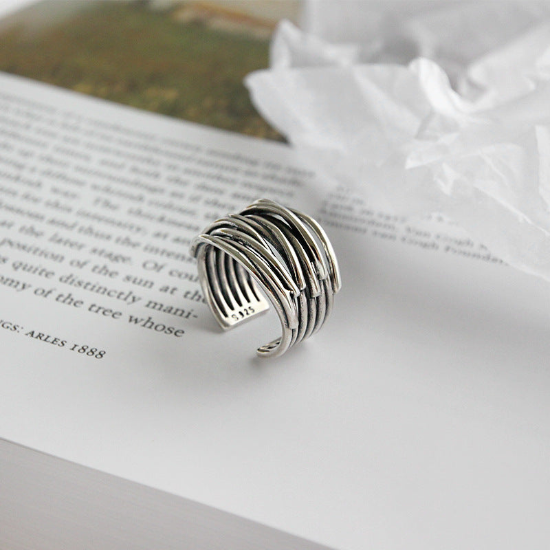 Bague argent ajustable
