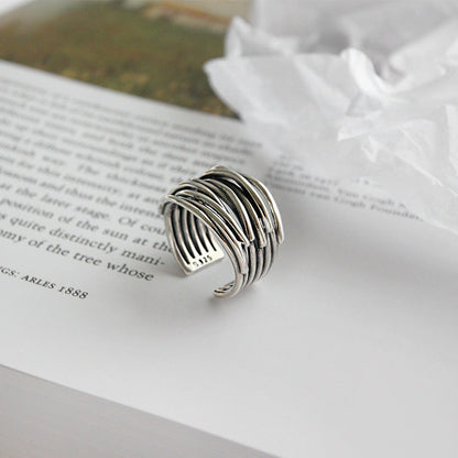 Bague argent ajustable
