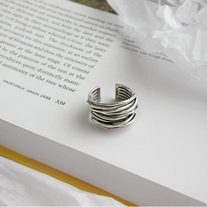 Bague argent ajustable