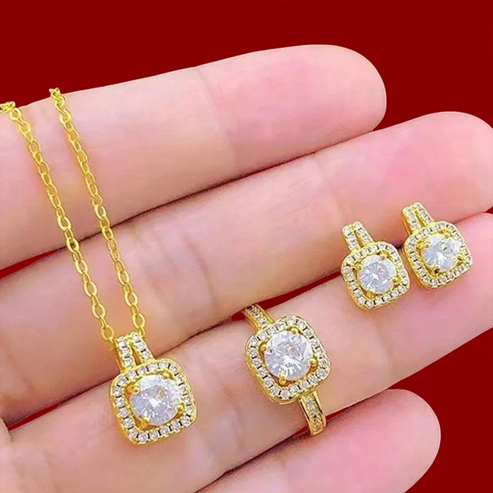 Ensemble de Bijoux Luxueux Double