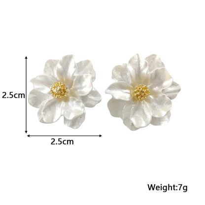 Boucles d'oreilles Chica en acrylique blanc