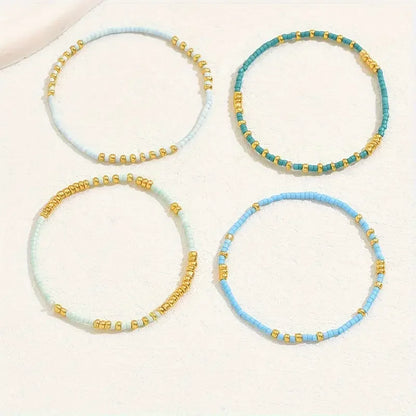 Ensemble de bracelets en perles turquoises Chic Bohème