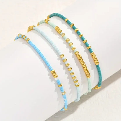 Ensemble de bracelets en perles turquoises Chic Bohème