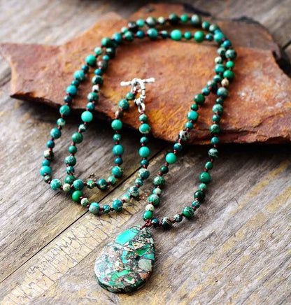Collier en Pierre de Jaspe Impérial