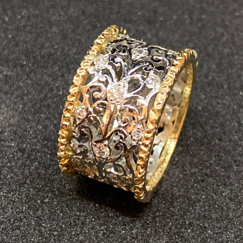 Bague vintage en zirconium