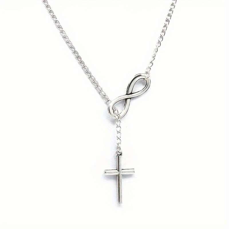 Fleuroux® | Collier Croix en Nombre de Chance 8 Fait Main