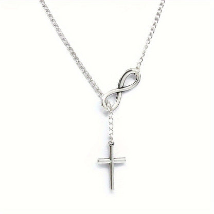Fleuroux® | Collier Croix en Nombre de Chance 8 Fait Main