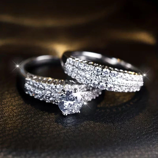 Aurora – Ensemble de Bagues de Mariage de Luxe pour Femmes