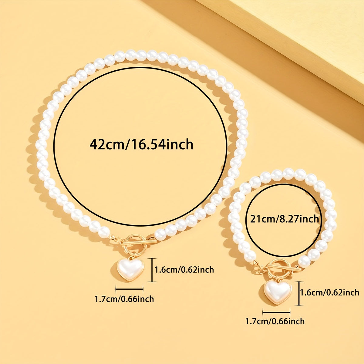 Fleuroux®| Ensemble de perles fait main avec pendentif en forme de cœur