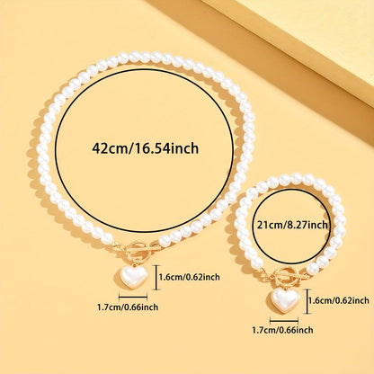 Fleuroux®| Ensemble de perles fait main avec pendentif en forme de cœur