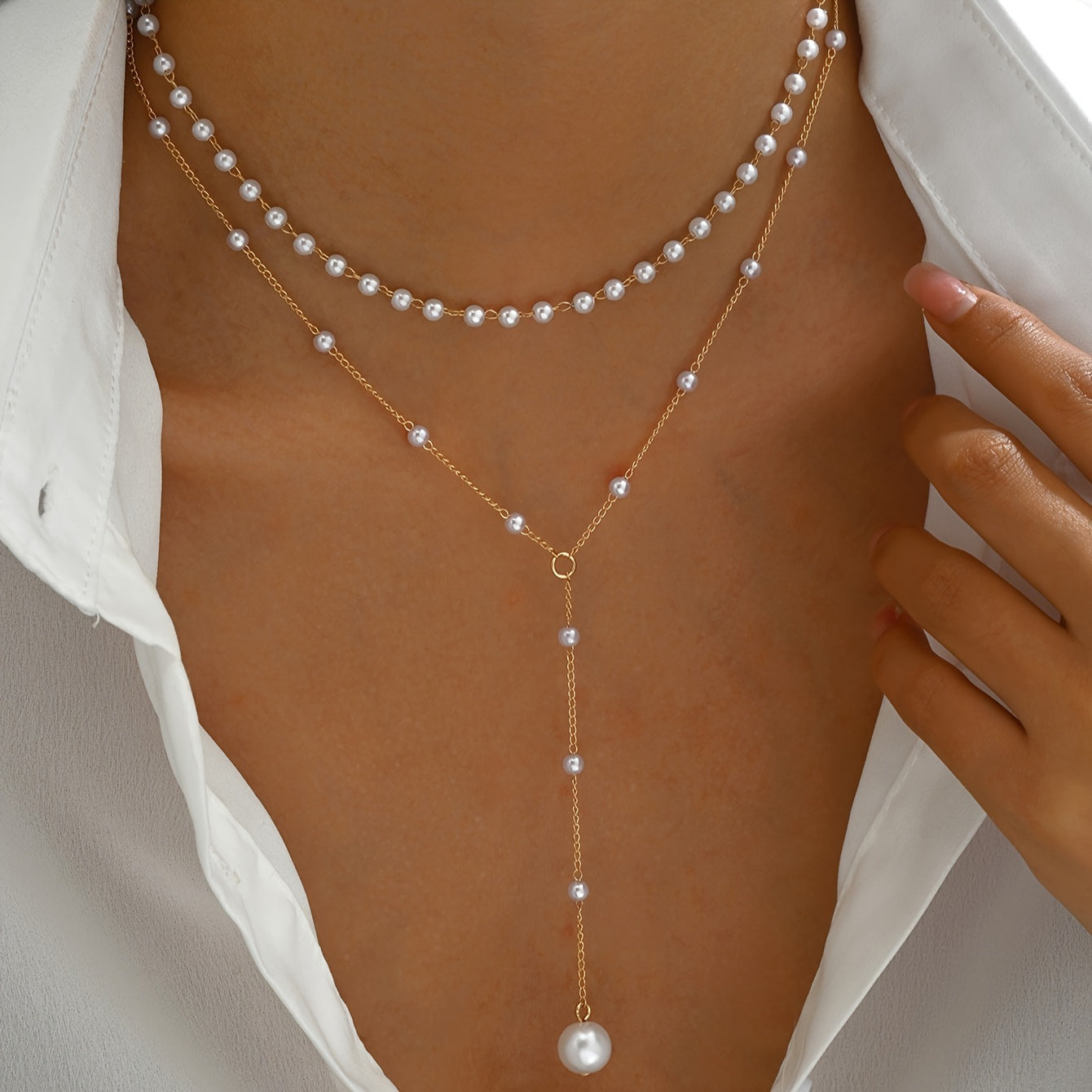 Fleuroux® | Collier à perles double fait main