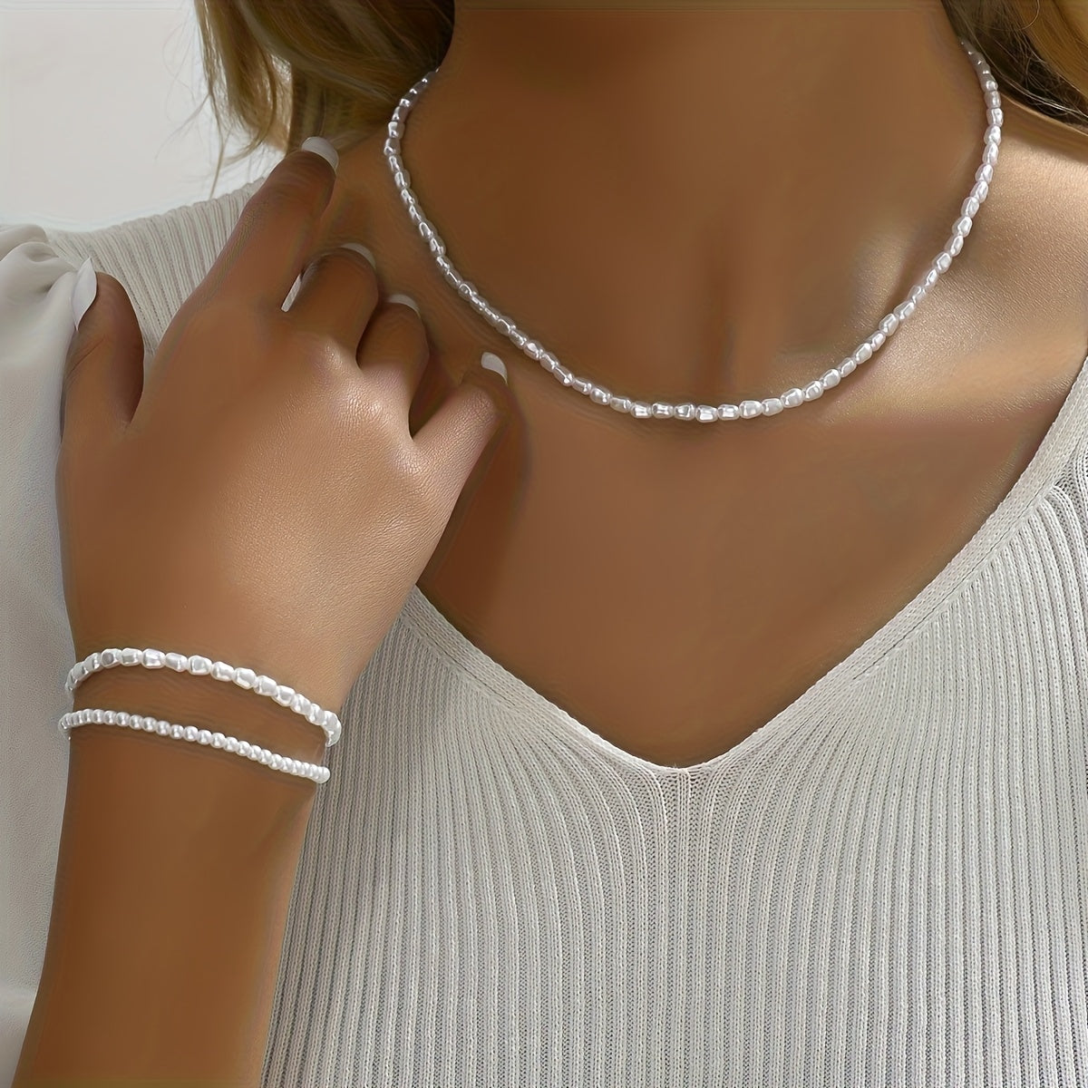 Fleuroux®| Ensemble de perles fait main avec pendentif en forme de cœur