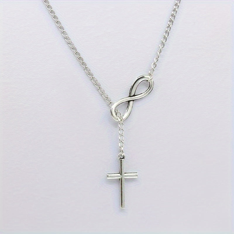 Fleuroux® | Collier Croix en Nombre de Chance 8 Fait Main