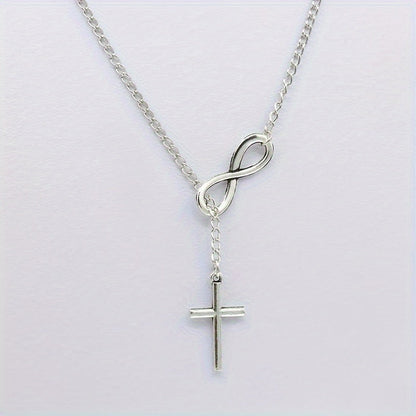 Fleuroux® | Collier Croix en Nombre de Chance 8 Fait Main