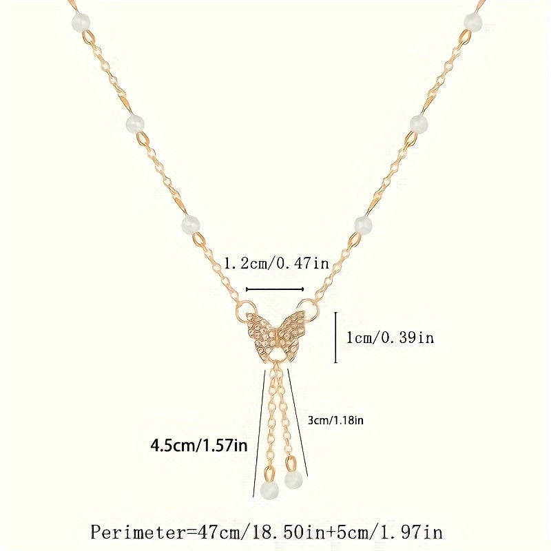 Fleuroux® | Collier en Papillon Fait Main avec Détails en Perles