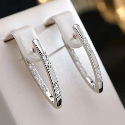 Boucles d'oreilles Élégantes avec des pierres Zirconia